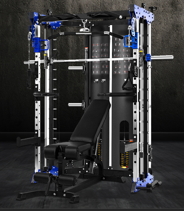 Indoor All in One Gym Equipment Strength Training Multi Functional Smith Machine