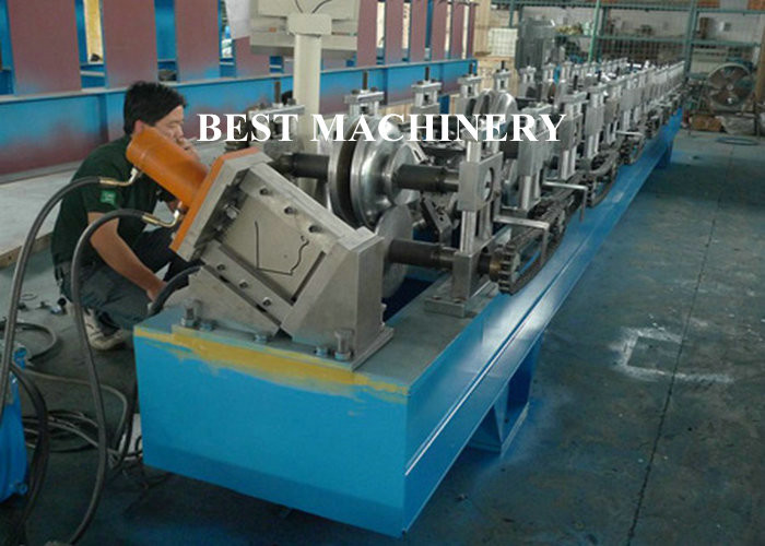 6 Inch Roofing Rain Gutter Roll Forming Machine PLC Control Cutting