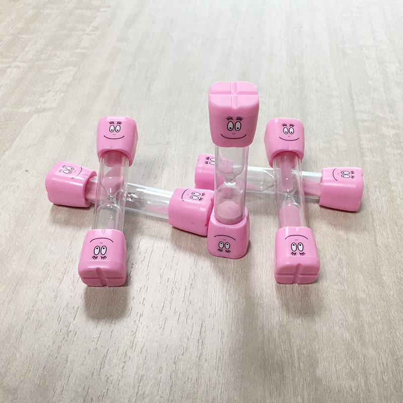 Plastic Three Minute Sand Timer Hourglass Toothbrush Timer Traditional Design