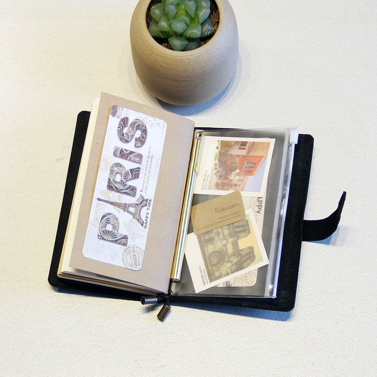 Hand Crafted Refillable Leather Travel Journal Practical Various Color Available