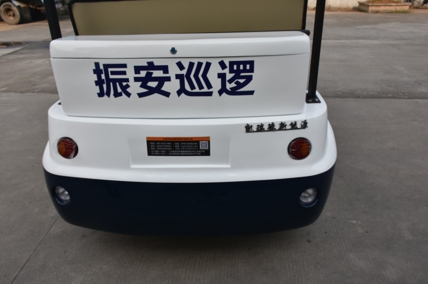 CE Standard 4 Seater Police Electric Security Patrol Vehicles 48V 4KW DC System