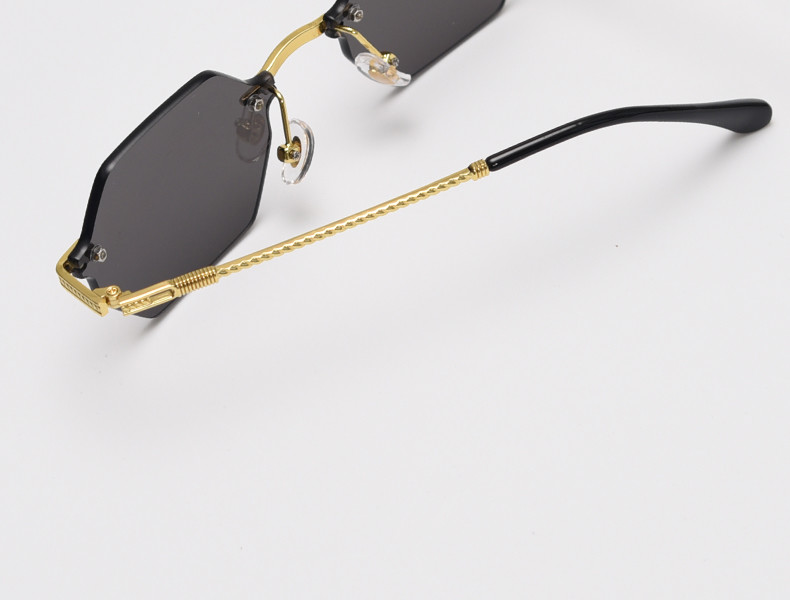 UV400 Stylish Polarized Sunglasses Elegant Irregular Lens Women Rimless