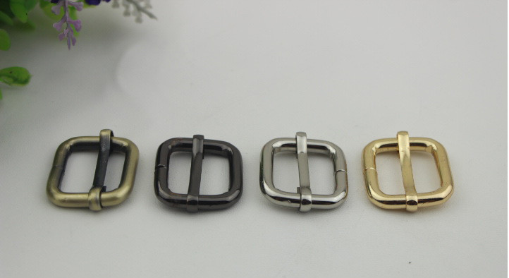 Bag making fittings 20 mm light gold iron adjust square ring adjustable buckle