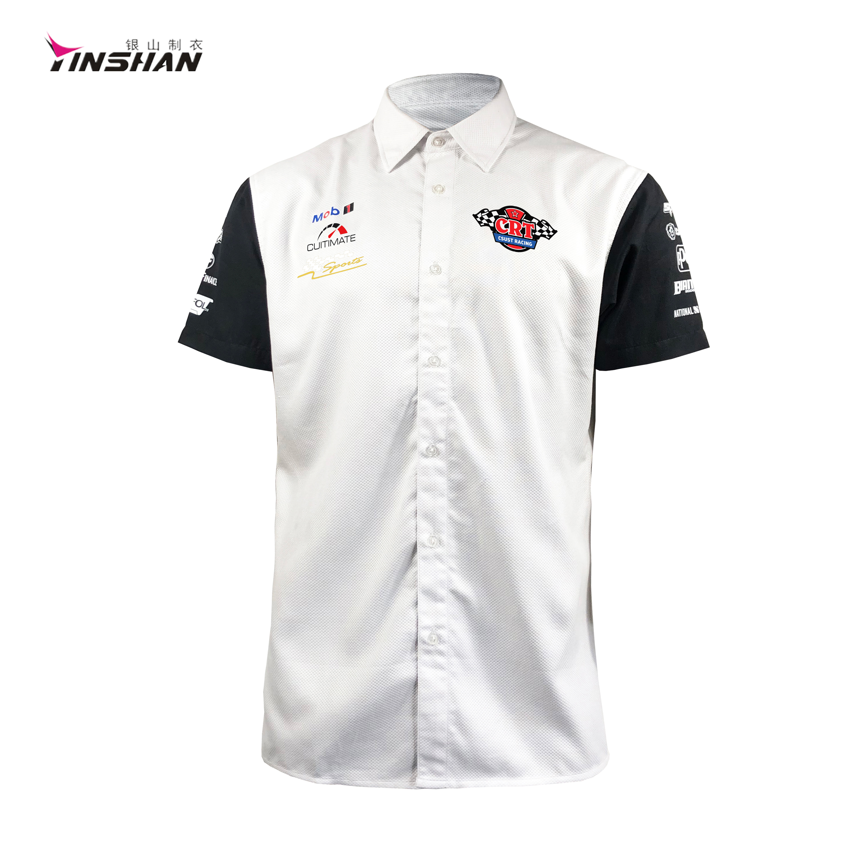 Male Custom Logo Motocross Jersey Cotton Motorcycle Polo Shirt with Artwork Printing