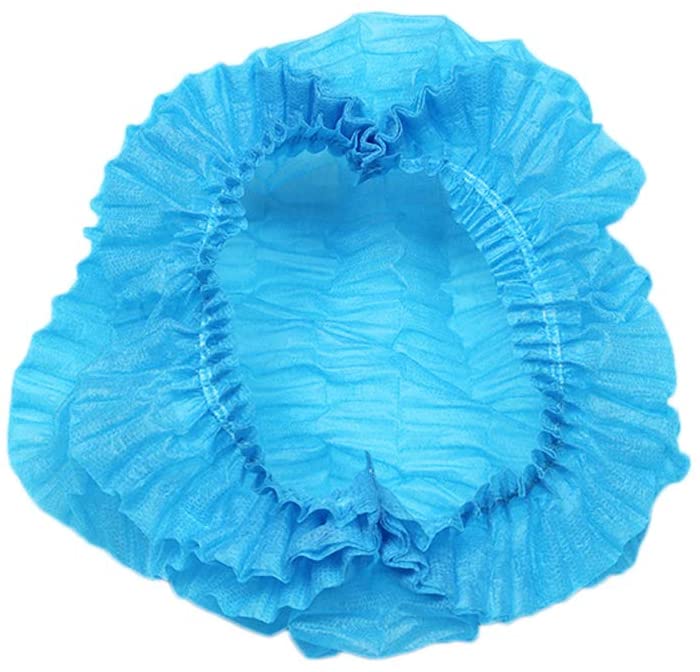 S&J Disposable Mob Cap Clip Cap Soft PP Non-woven with Sewn-in Elastic Band for Secure Fit 21/24 inch Multi-color