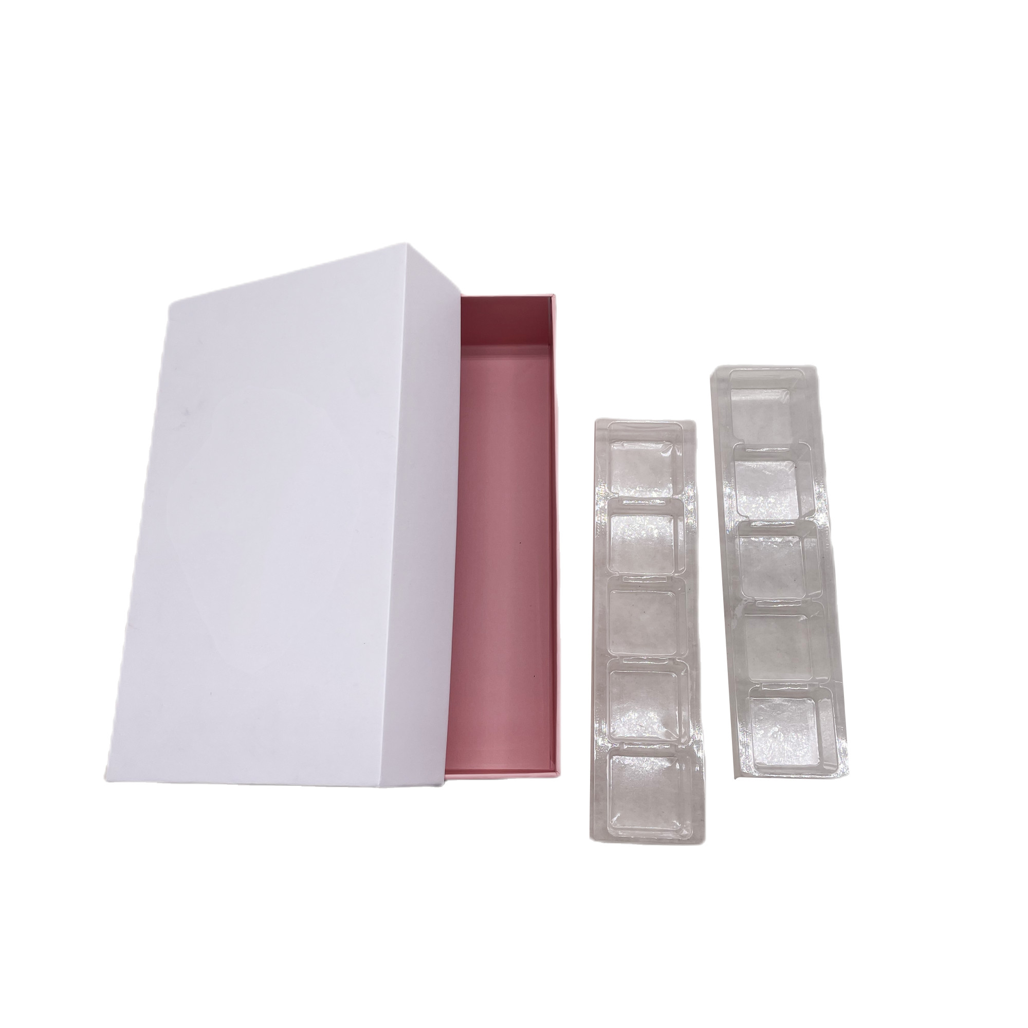 Elegant Paper Box Chocolate Gift Packing Box 10Pcs With Plastic Clear Inner