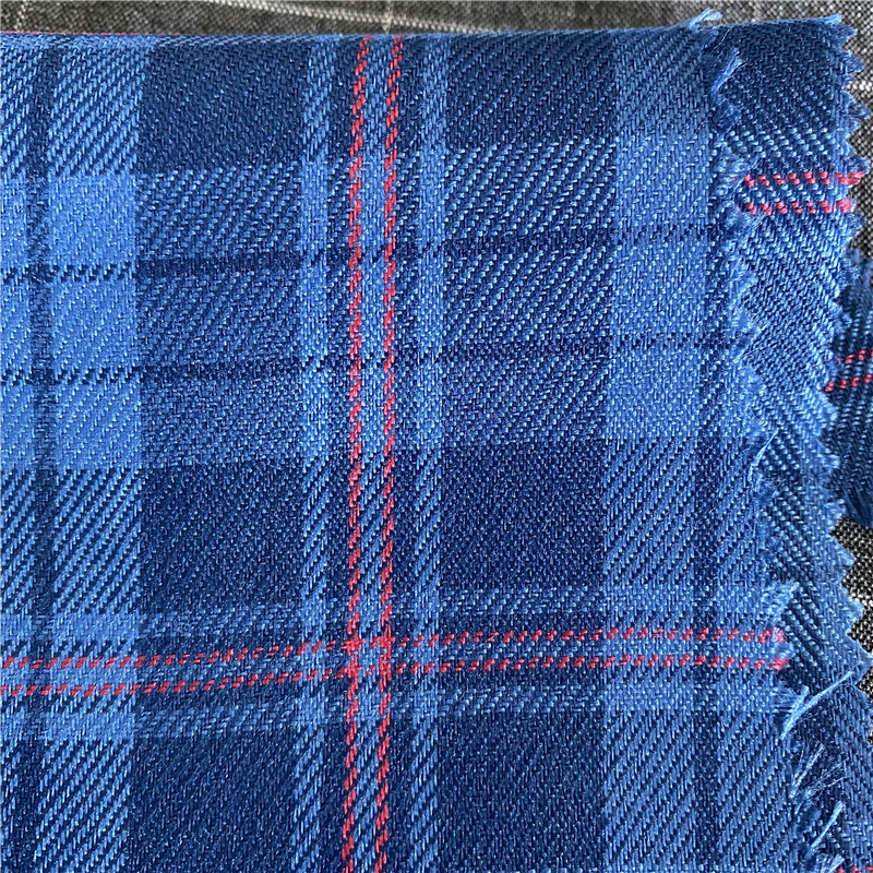Checks Fabric Yarn Dyed Black and White Paisley Suit Polyester Woolen Blazer Fabric