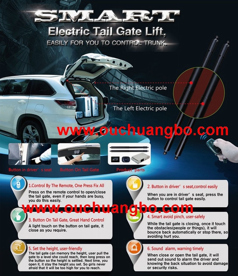 Ouchuangabo good Smart Auto Electric Tail Gate Lift for Chevrolet Malibu 2014 Height Avoid Pinch With electric suction