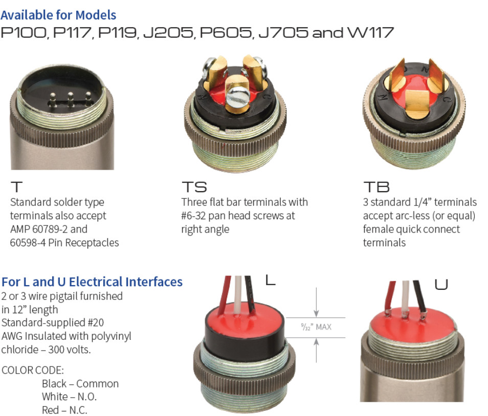 P V Miniature Float Level Switch 5 Amps P119G-10H-C12L Whitman Controls Pressure Switches