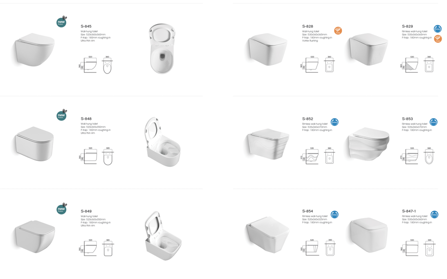 Contemporary Ceramic Wall Hung Toilet Easy Cleaning With Concealed Cistern