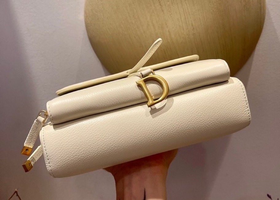 19cm Length Leather Caro Double Hand Bag Super Capacity Adjustable Strap