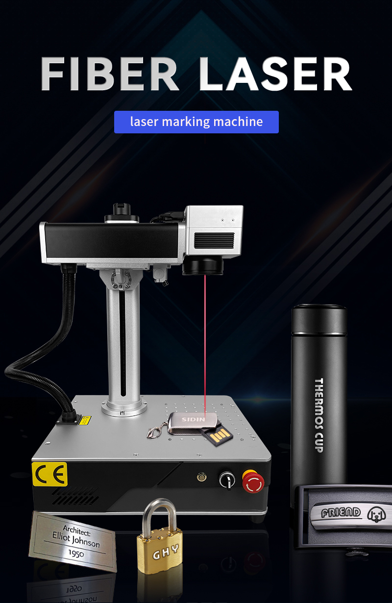 20W 30W 50W Fiber Laser Marking Machine for Metal Paint Plastic Pen Gold Silver JewelryHandling Weight kg 35 KG