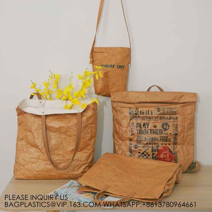 Wholesale Waterproof Portable Durable Custom Logo Thermal Kraft Picnic Cooler Insulated Paper Tyvek Lunch DuPont