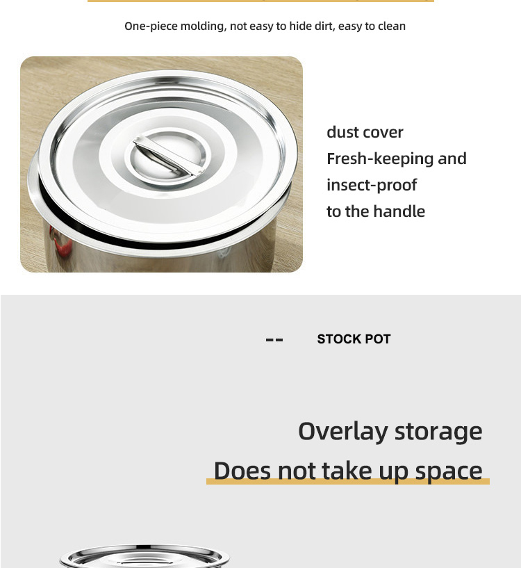 Hot Selling Kitchen 5 Pcs Cooking Pot 410 Stainless Steel Cookware Set Kitchen Soup Stock Pot Set