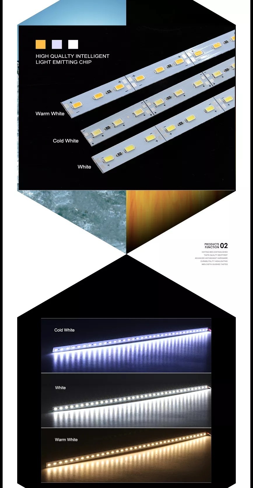 12V Low Voltage Aluminium SMD LED Strip Bar Lighting 5730 4014 1m