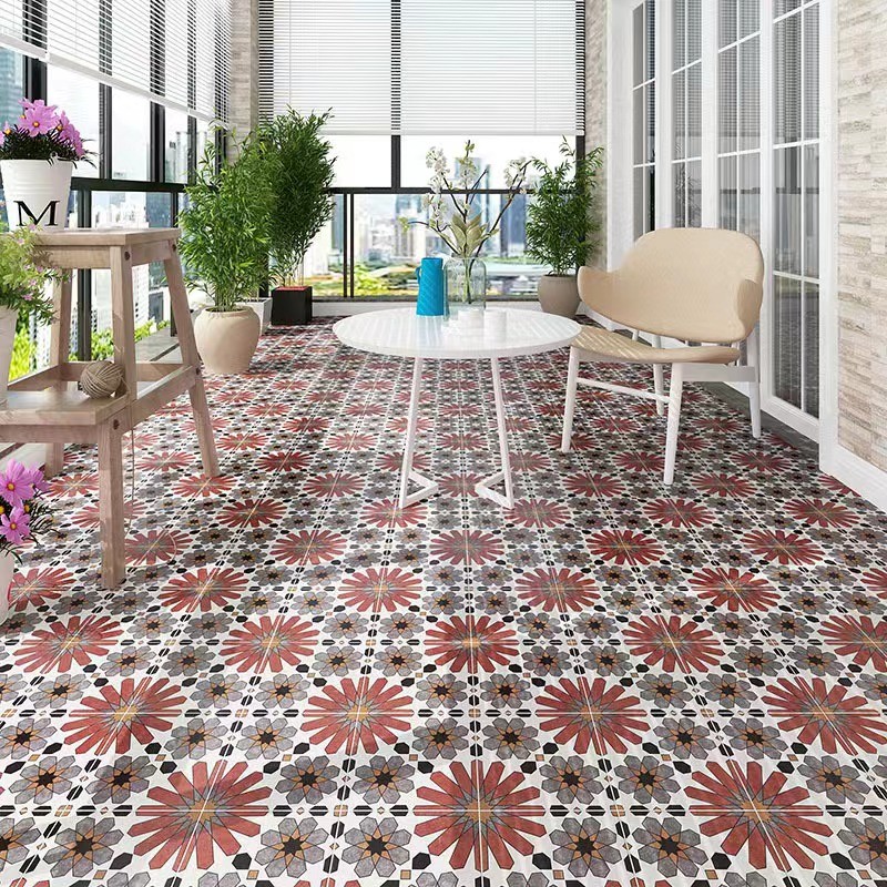 Brown And Gray Non-Slip 200x200mm Floor Ceramic Rustic Tiles For Living Room And Eco-Friendly Wall Tiles For Bathroom