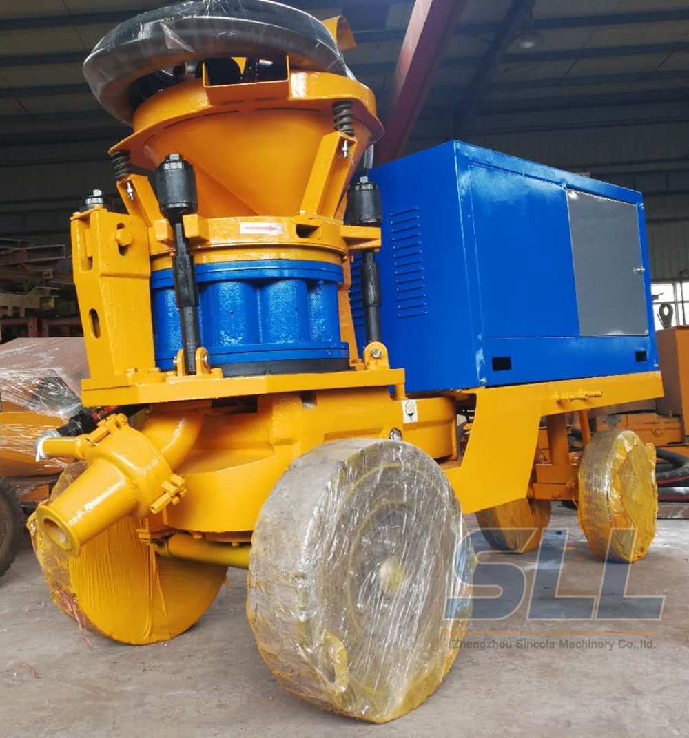 Additive Concrete Spraying Wet Shotcrete Machine SPZ3000 Evenly Spray