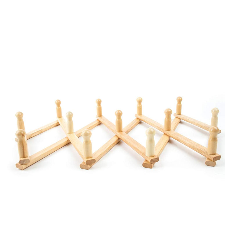 Natural Solid Bamboo Wall Coat Hook for Hanging Towels Robes and Coats 86.68x17x5cm