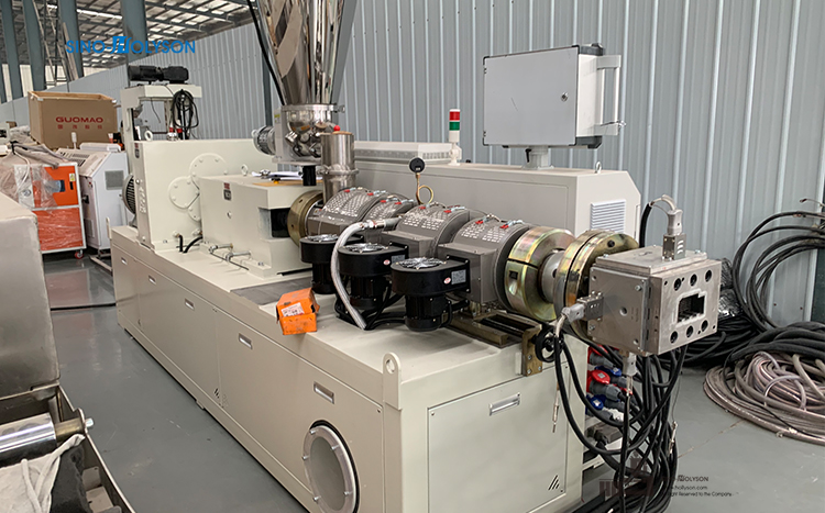 Double Screw Counter Rotating Conical Twin Screw WPC Door Frame Manufacturing Machine