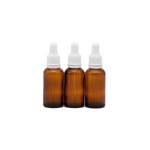 Cylinder 50ml Amber Glass 30ml Essential Oil Bottle