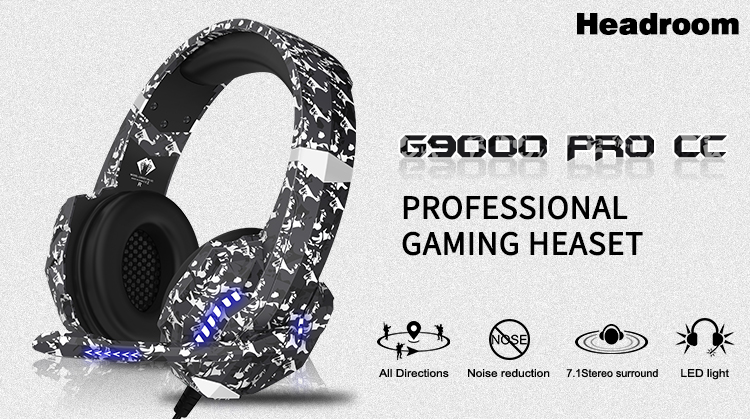USB 3.5mm LED Gaming Headphones With 40mm Speaker Waterproof IPX-3 For PS5 Xbox
