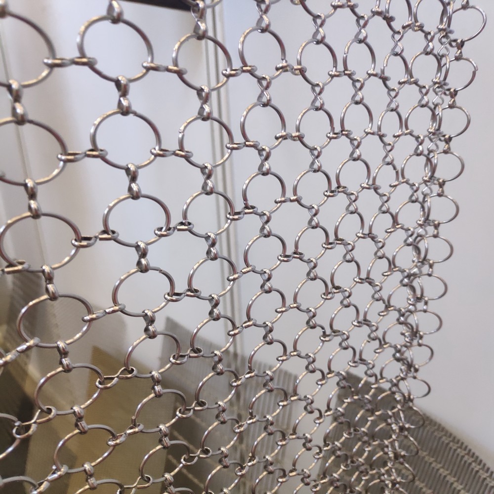 Stainless Steel Metal Mesh Screen Room Divider Decorative Woven Mesh