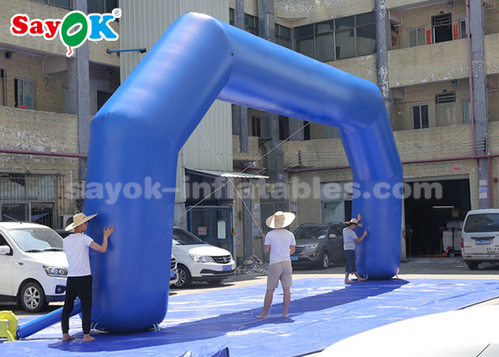 Inflatable Gantry Blue PVC 9.14 X 3.65 Meter Inflatable Arch For Event Advertising Easy To Clean