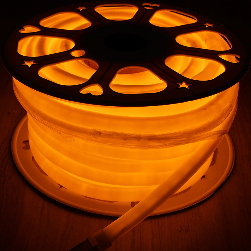 DC12V slim round PVC tube neon light 16mm 360 degree orange led neon flex SMD2835