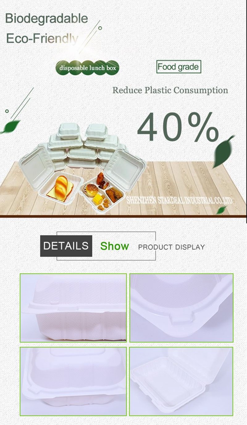 Square 25*20*5.5CM 2L Disposable Plastic Food Container