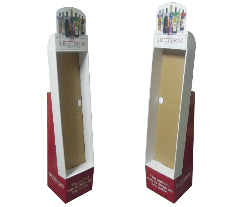 Recyclable Cardboard Floor Display Stands Offset Printing Customized Color