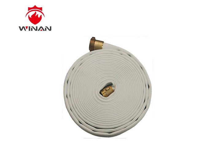 PVC Lining White red Fire Hydrant Hose Reel Single Jacket Fire Hose Customized