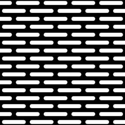 White Stainless Steel 14awg Perforated Metal Panel Slotted Hole Pattern