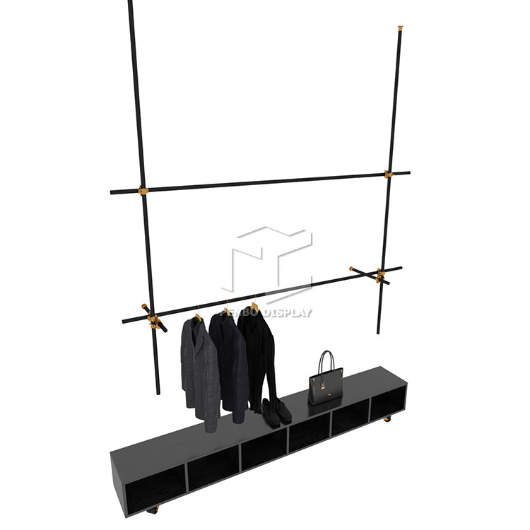 Retail Men Clothing Shop Display Furniture Veneered Garment Store Fixtures