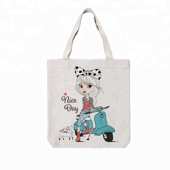 Different sizes of Simple Sublimation Blank Linen Shopping Bag For Sublimation LOGO Printing