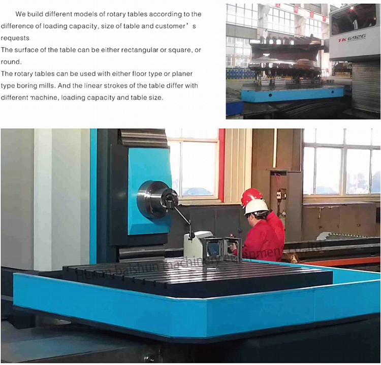 Deep Hole Drilling CNC Rotary Table Horizontal Floor Type Boring Mills With Siemens System