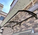 Customized PC Canopy With Black Frame And Polycarbonate Sail Material