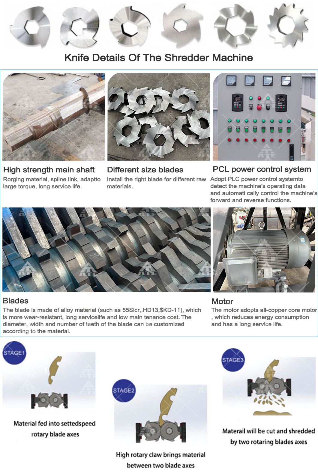China Tire Recycling Line Machine Tyre Chips Scrap Shredder