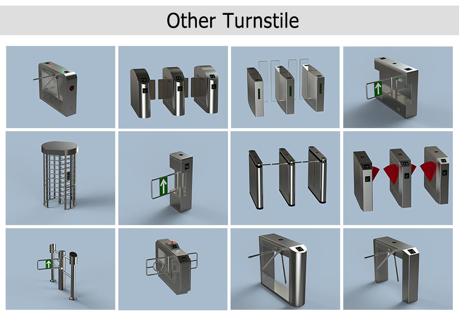 550mm Intelligent Turnstile Security Gates Two Lane Revolving Door