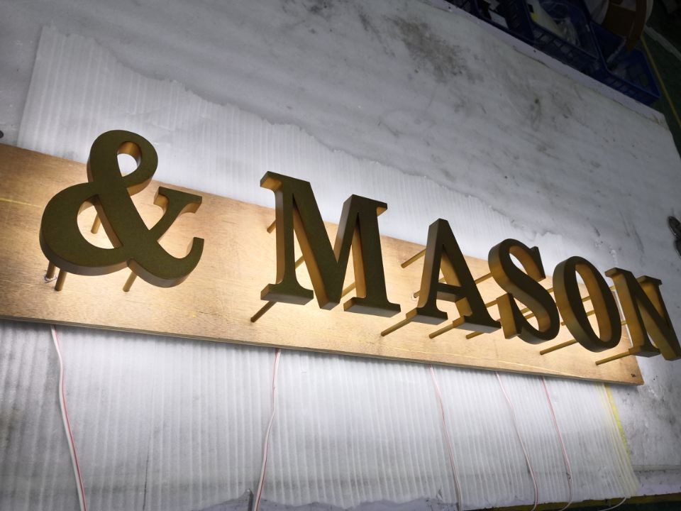 Fabricated Advertising Backlit Channel Letter Signs 3600K With Acrylic / PC Backer