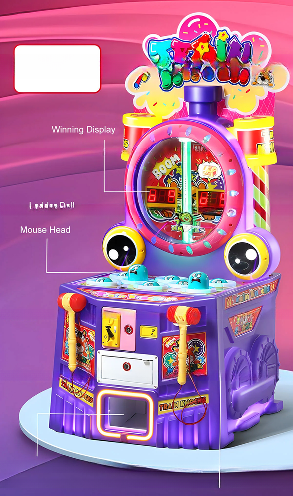 Dreamland Coin Operated Double Hammer Arcade Game Machine CE Certificate