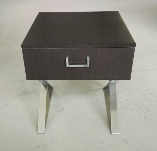 wooden night stand with metal base/bed side table, casegoods,hotel furniture NT