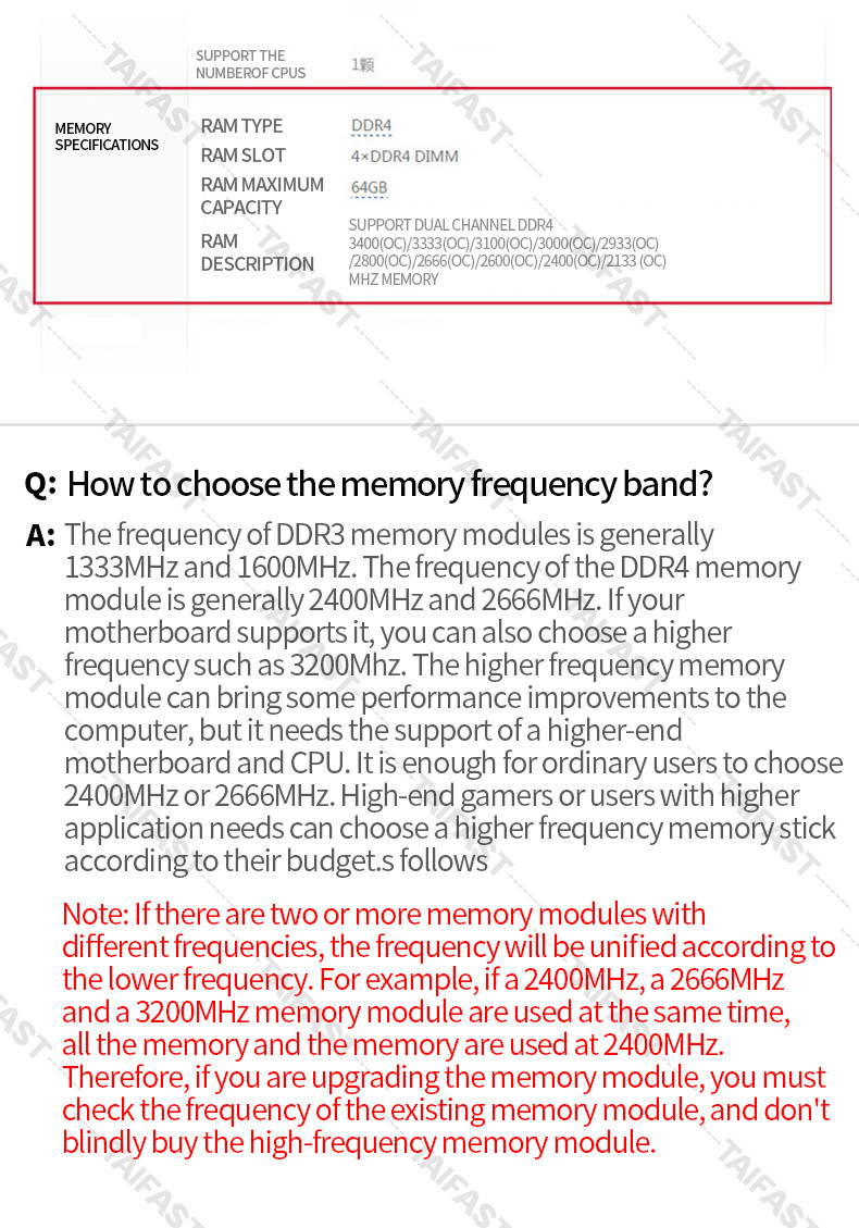 Hynix 16gb DDR4 2400mhz Desktop Ram CL17 3 Years PC Memory 1.5V