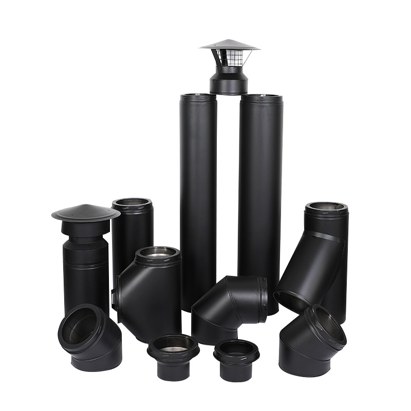 Silver 6 Inch Double Wall Chimney Pipe Twist Insulated Adaptor CE & ISO9001