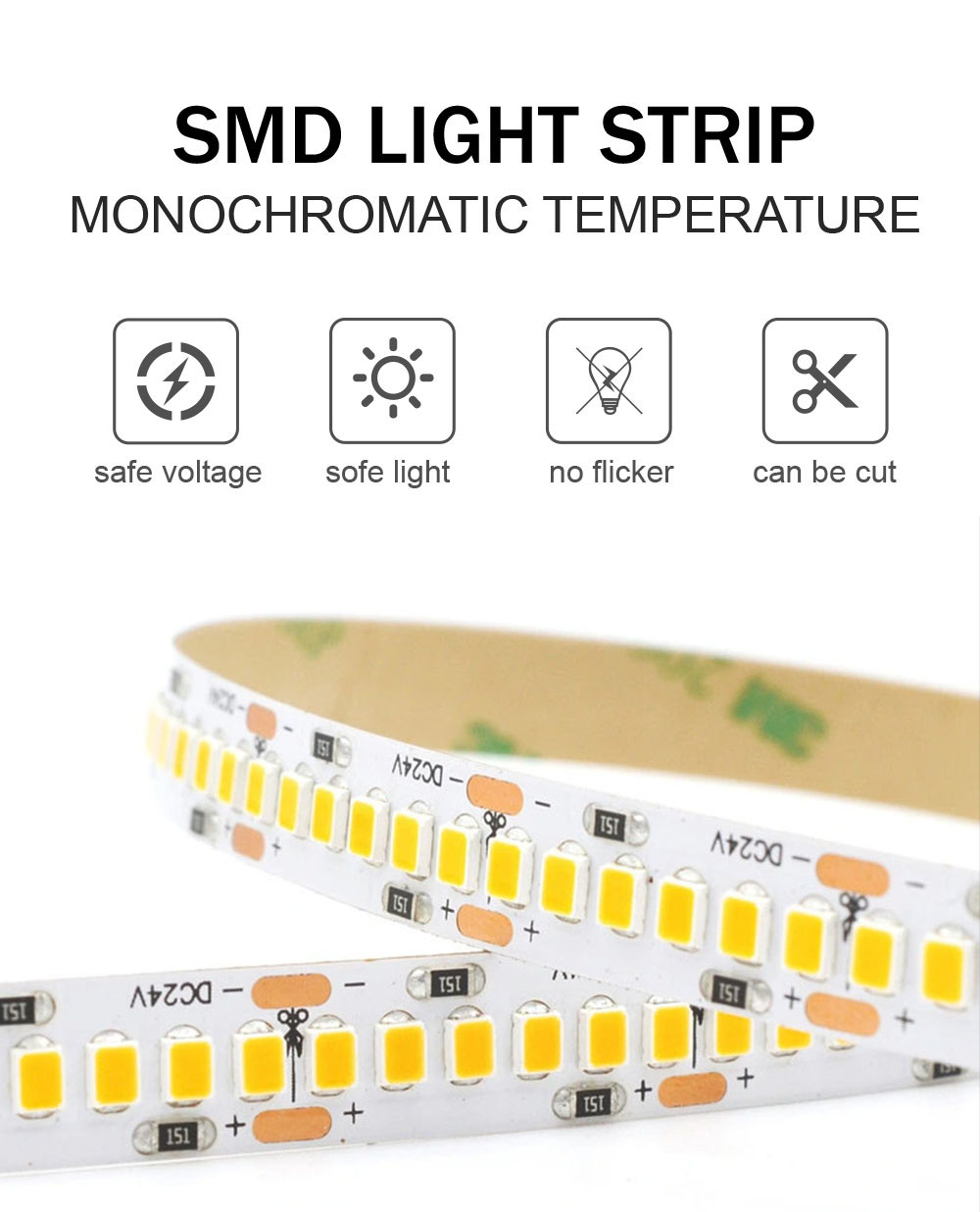 240leds/m 10mm Customized Die-Cutting Board SMD2835 Led Strip Light for Stage Lighting