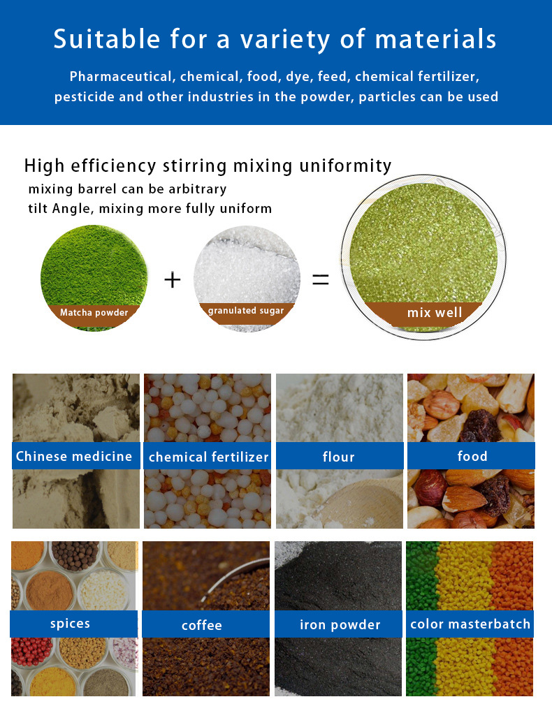 Powder Food Mixing Machine V type blender mixer for Lab Use