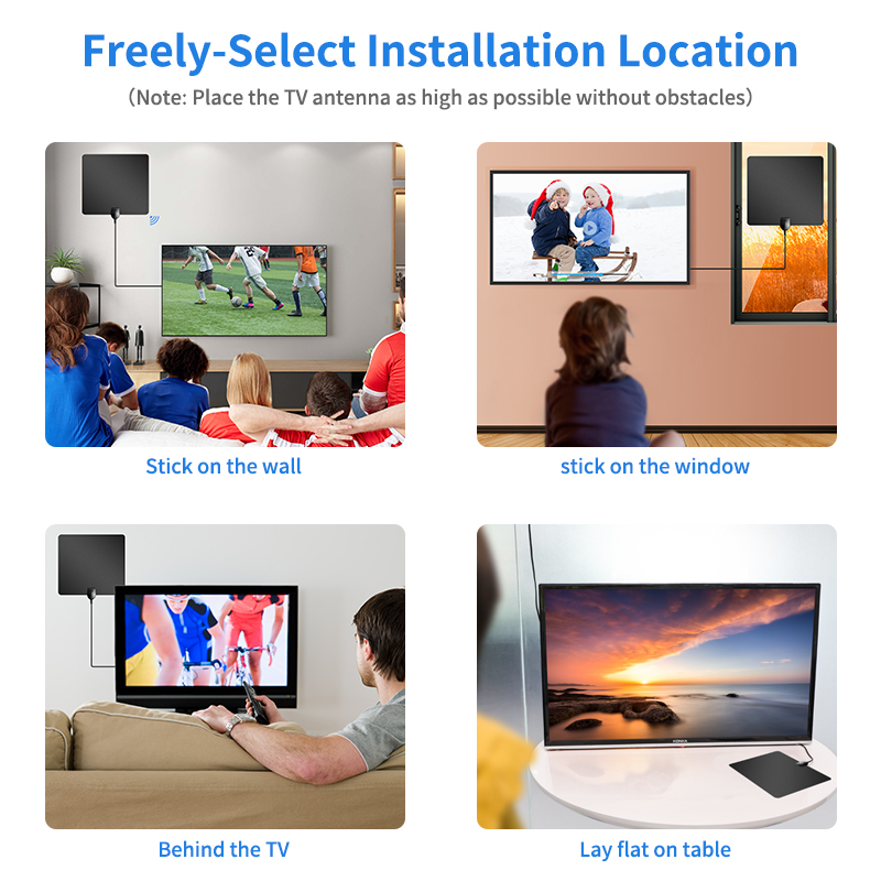 Indoor Digital TV Antenna 7 Inch Tablet with 150 Miles Omni Directional UHF DVBT2 Grille
