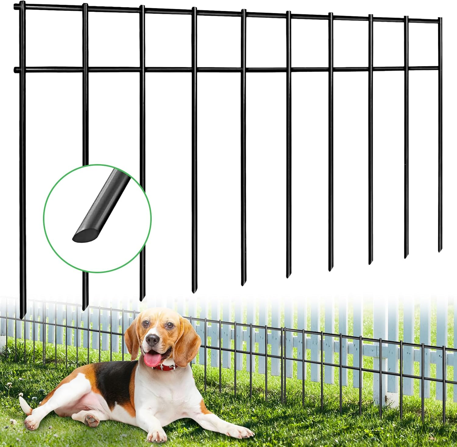 Animal Barrier Fence, Sharp Angled Ends, Ground Spike Defense,Underground Decorative Garden Fence(