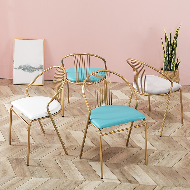 Eco Friendly Metal Frame Leather Dining Chair For Restaurant / Hotel / Home