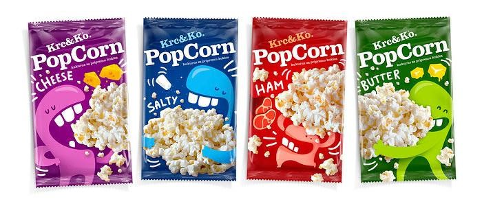 custom printing Plastic Packaging custom printed popcorn zipper bags
