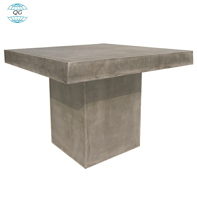 Grey Outdoor Round Concrete Coffee Table GRC Fiberglass Furniture Dinning Table